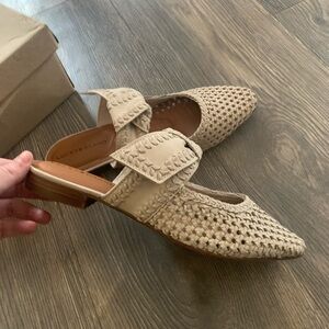 Woven leather mules size 8 women’s